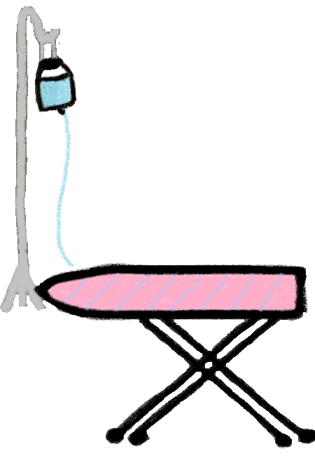 ironing board and water tank